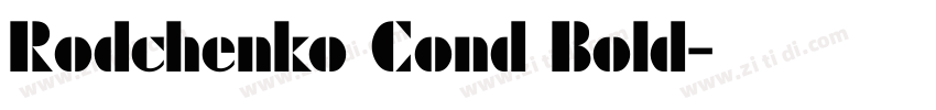 Rodchenko Cond Bold字体转换